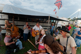 One of many jams Wednesday evening at Galax. / © 2011 Heather Haynes